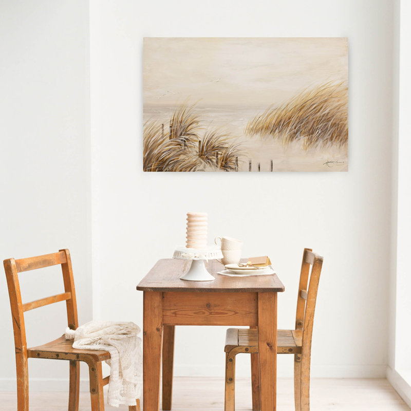 Hand-Painted Canvas Painting On The Beach