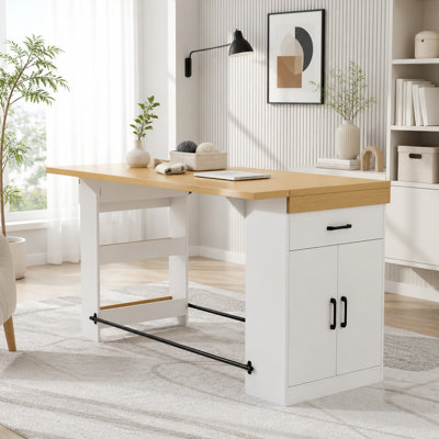 Farmhouse Bar Table with Drop Leaf