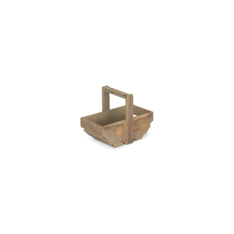Trantham Oak Effect Wooden Trug Basket