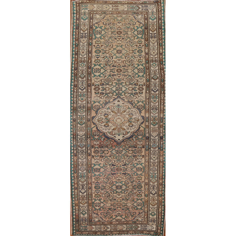 Tapis de couloir géométrique traditionnel 4x11