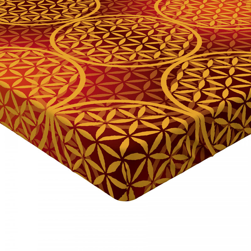 Microfiber Geometric Fitted Sheet, Full Fitted Sheet