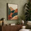 Layered Hills in Rust Scandinavian - Wrapped Canvas-777136836-777136845