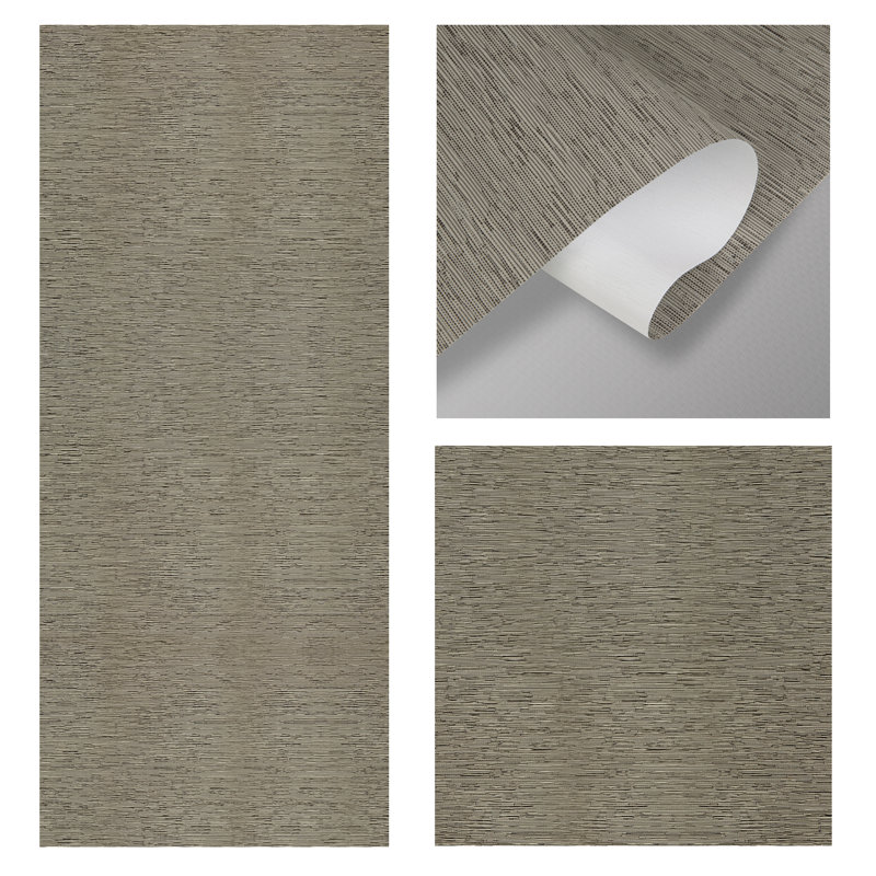 Virgil Single Rail Blackout Panel Track Extendable, Panel width 23.5", Satin Nickel, 88"W x 94"L