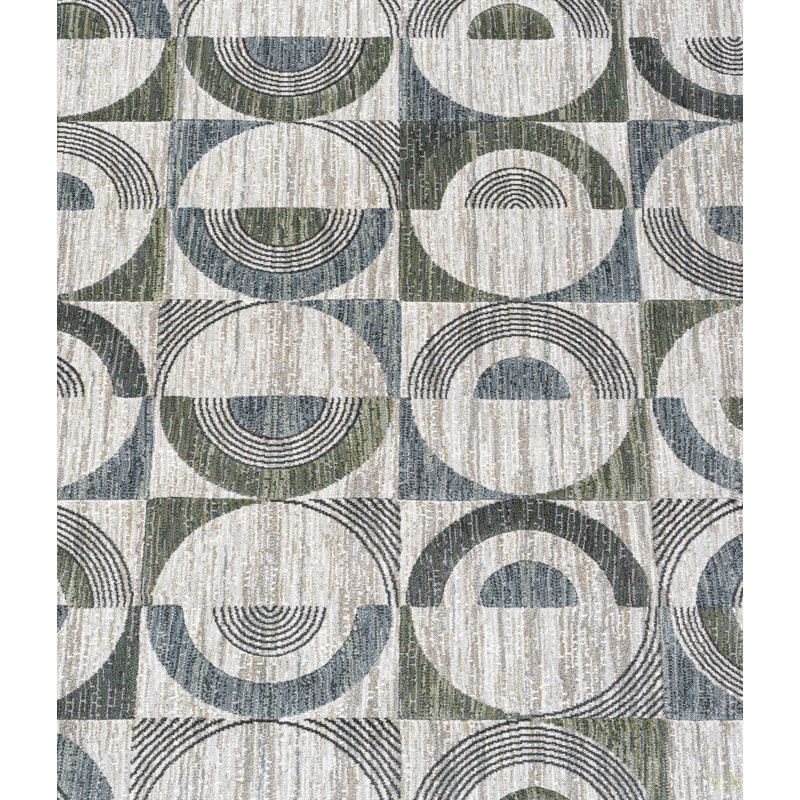 Tapis en polyester Aubrey durable avec envers en jute pour le salon, la chambre à coucher, la salle à manger et les endroits très passants
