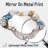 Rhythmic Drizzle Liquid Ink Flowers I - Floral Irregular Asymmetrical Mirror, Traditional Wall Mirror, Printed on Metal-1675152893