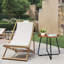 Patio Steel Side Table Woodgrain