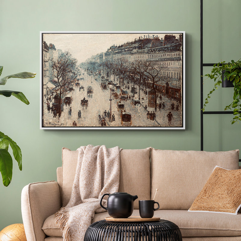 Paysage rétro - galerie encadrée IDI, Blanc