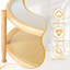 31,5 po Table d'appoint de patio en bois brun-888618529