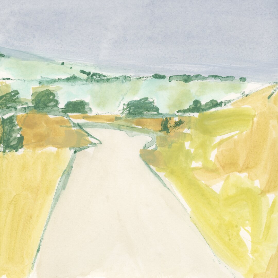 Leinwandbild Country Road Sketch II von Victoria Barnes