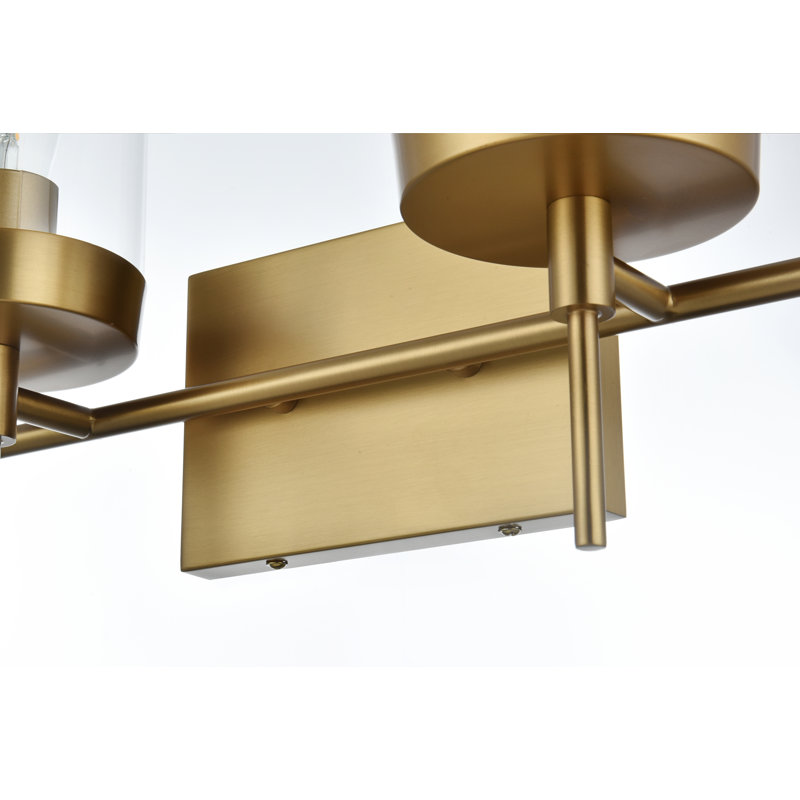 Éclairage pour meuble-lavabo à intensité variable Annisha, Doré, H 11 po x l 24 po x P 24 po, 3 lumières