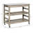Rolling Kitchen Cart with Stainless Steel Countertop, 1 Bottom Shelf, 1 Slotted Middle Shelf and 4 Castor Wheels