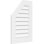 Half Octagon Top Left Surface Mount Functional, Standard Frame PVC Gable Vent
