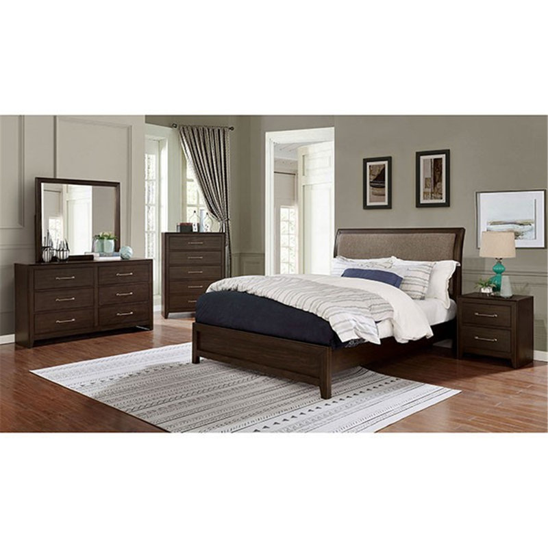 Ensemble de chambre à coucher standard 5 pièces Tawana