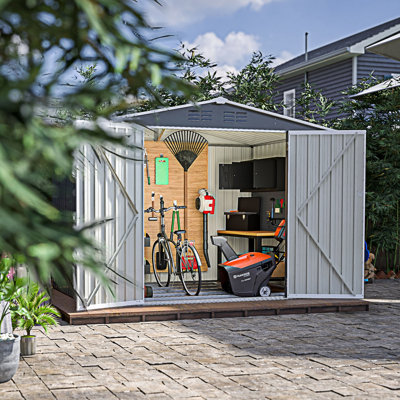 Remises extérieures imperméables pour outils de jardin avec cadre de plancher