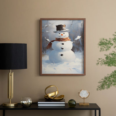 «Christmas Holiday Art», série 2-CXI, reproduction encadrée - bois massif