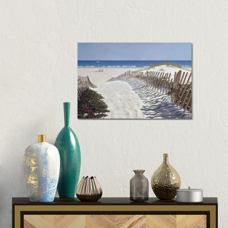 Walk To The Beach by Zhen-Huan Lu - Print on Canvas, 30.48 cm H x 45.72 cm W, Wrapped Canvas