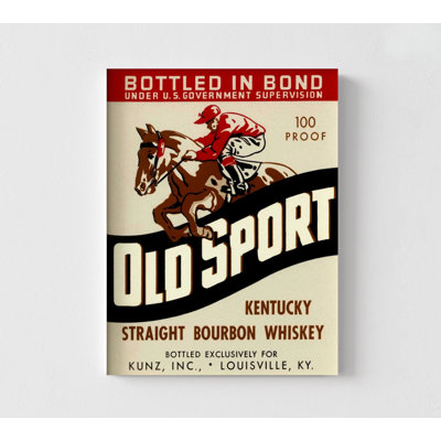 «Old Sport Kentucky Straight Bourbon Whiskey», impression d'étiquette de whisky, affiche de boisson forte, impression de bouteille de bourbon, impression d'étiquette Booze