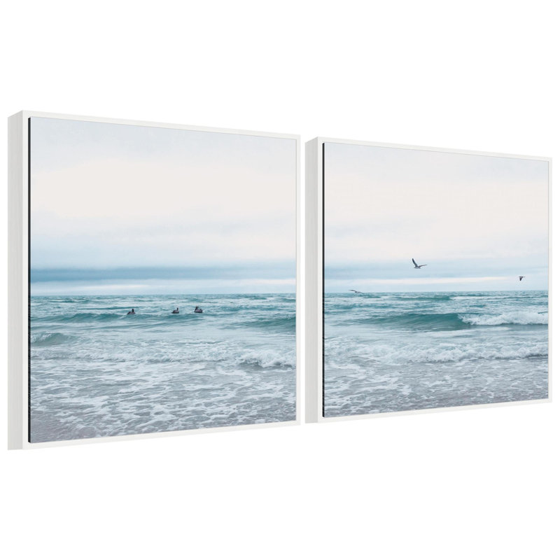 "Ocean Swim 1 and 2", ensemble d'art mural sur toile par Stephanie Klatt