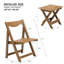 Sièges d'extérieur pliables Hips avec 2 chaises et une table rectangulaire, pour les meubles de bistro de balcon - Patio de finition similaire