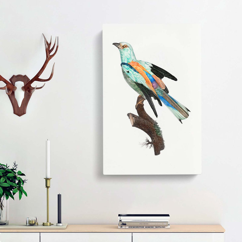 Abyssinian Roller Bird - Wrapped Canvas Painting, 76cm H x 50cm W x 3cm D
