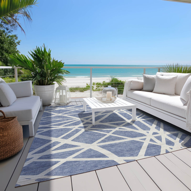 Machine Washable Indoor/Outdoor Chayden ACN1040 Rug, Rectangle 8' x 10'