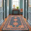 Tapis Pasture2 Traditionnel Médaillon Style persan Bleu Canard Or Crème lavable à la machine Antidérapant Poils courts Intérieur extérieur Adapté aux animaux domestiques Salon Chambre Salle à manger Entrée Couloir Bureau-536569025