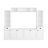 Minimalist Entertainment Wall Unit Set With Bridge For Tvs Up To 75'', Ample Storage Space TV Stand With Adjustable Shelves, Modernist Large Media Console For Living Room, White (OLD SKU: SD000031AAK)-1960088618