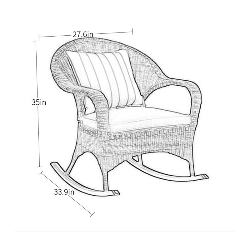 Chaise berçante simple en métal