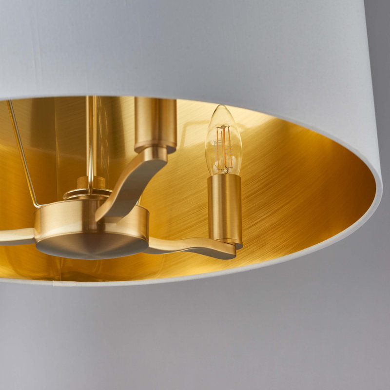 Hope 3 - Light Drum Chandelier, Brushed Gold