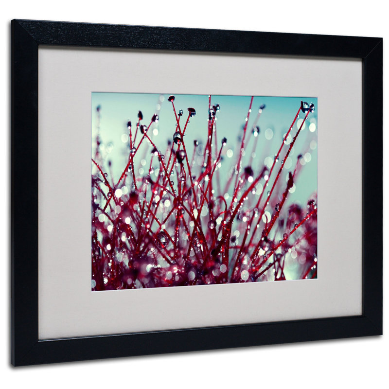 Morning Tunes Abstract Framed Canvas Art in Black Frame