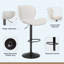 Ensemble de 2 tabourets de bar pivotants réglables en cuir synthétique avec dossier et repose-pieds 22,2 à 31 po-1370765270