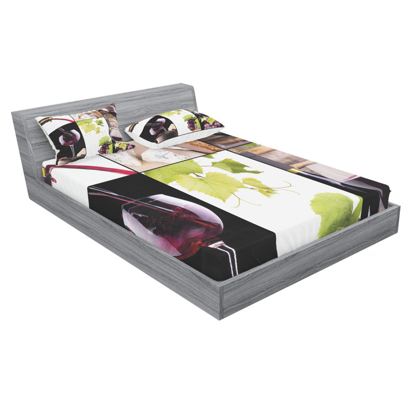 Microfiber Sheet Set, Queen Sheet Set with Fitted Sheet