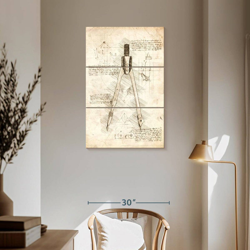 Laelle Drawing Compass, 57" H x 36" W