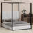 Elevated Canopy Platform Bed with Headboard and Structural Frame-1431994223