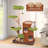 Multi-level Cat Tree With Double Decker Cat House Scratching Posts & Sisal Panel