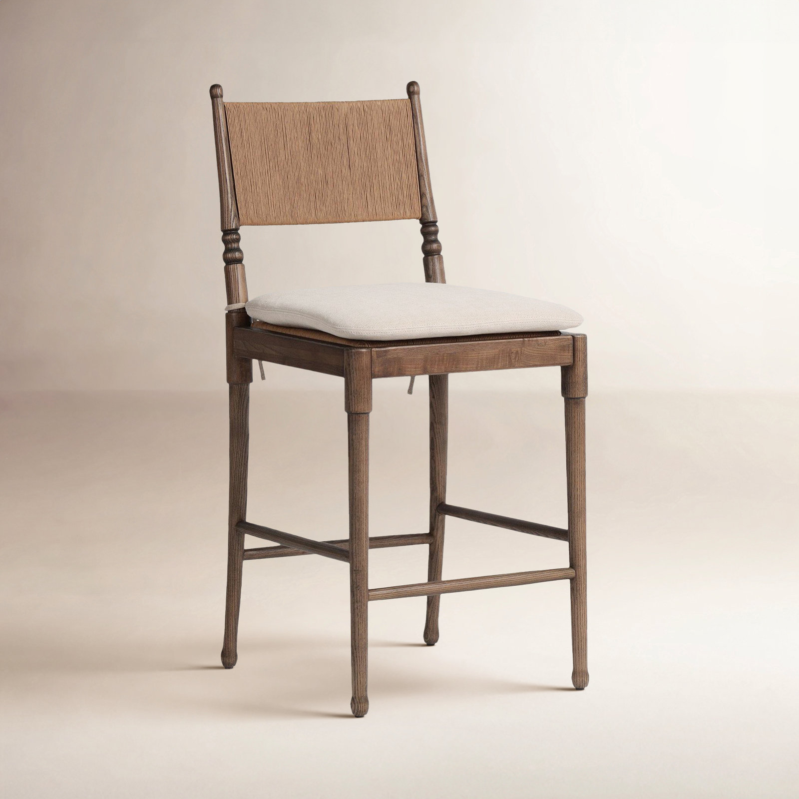 Fayth Bar and Counter Stool, Counter Stool (25.5” Seat Height)”, Brown Frame