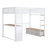 Metal Gaming Loft Bed With LED-2053376771