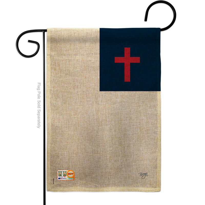 En toile jute de la foi & de foi à 2 côtés 18,5 x 13 po drapeau de jardin