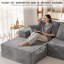 Canapé modulaire en forme de L, canapé modulaire à compression en nuage avec accoudoirs larges, gris-320182203