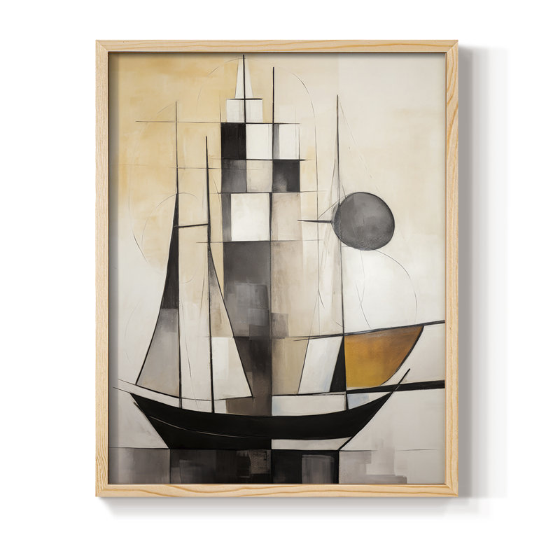 NAUTICAL Series CECLXV, reproduction encadrée - bois massif, H 30 po x l 24 po