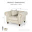Chaise avec accoudoirs roulés Eastridge Chesterfield