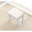 Blue Wood Vanity Table And Wonderful Stool With 3 Storage Drawers Adjustable Mirror - Compartments, Oval Mirror,-404769371
