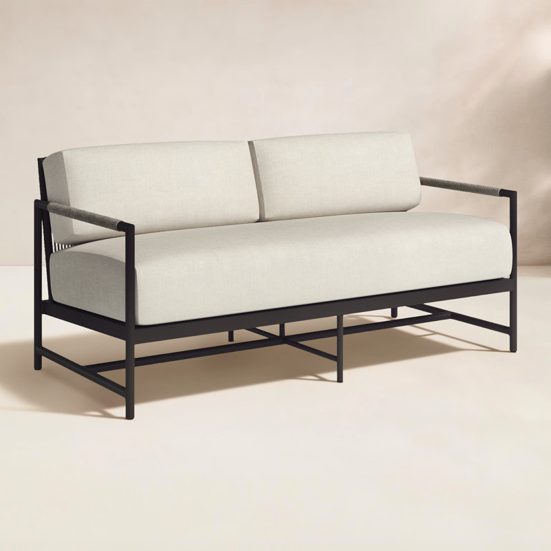 Pietra Outdoor 2 - Seat Loveseat, Echo Ash Sunbrella®