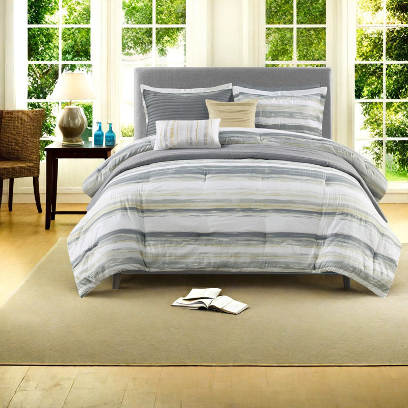 Piece Bedding Sets, Polyester Full Queen Seersucker, Modern Home