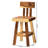 Bali & Pari Luli Suar Wood Counter Stool - Handcrafted Solid Wood Stool With Backrest, Rustic Modern Seating For Kitchen Island Or Dining Area-2009071560