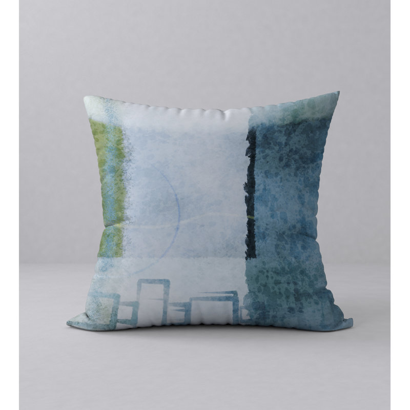 Abstract Reversible Throw Pillow, 18" x 18"