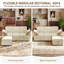 Canapé-lit modulaire en L chenille de 81 po avec lit escamotable et repose-pieds avec rangement Macleod-2113515005
