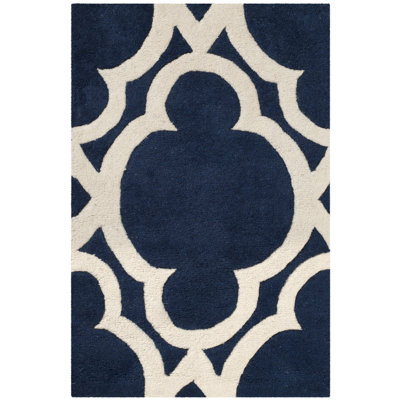 Tapis géométrique en laine touffeté à la main Chatham