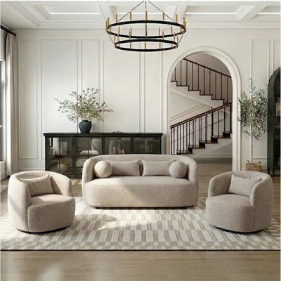 Cherity 3 - Piece Boucle Living Room Set