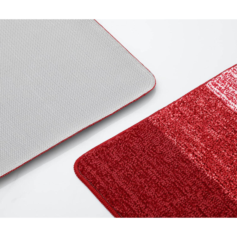 Door Mats Indoor, Machine Washable Soft Doormats, Red, 50 cm W x 80 cm L